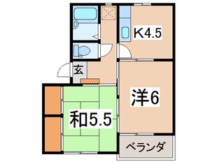 ハイツ玉川の物件間取画像